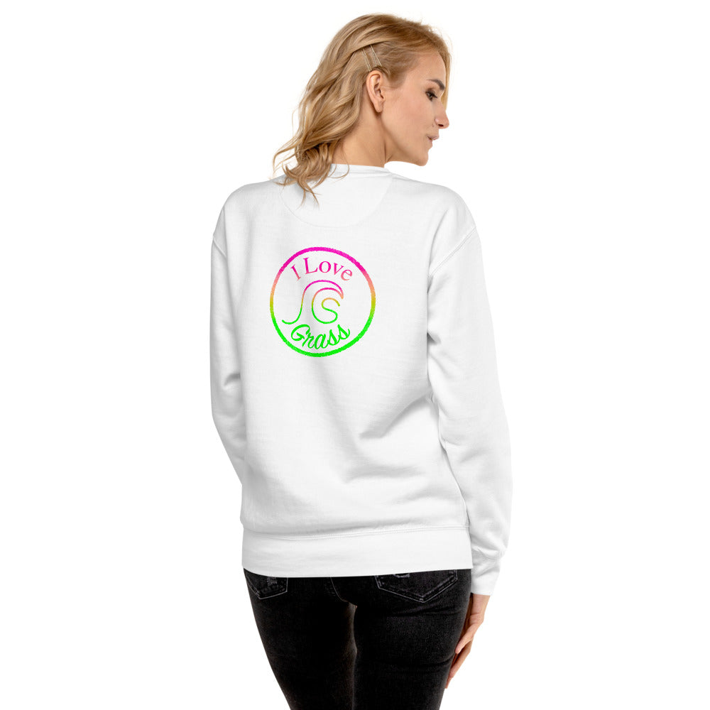 I Love Grass Unisex Premium Fleece Pullover - 3 Colours